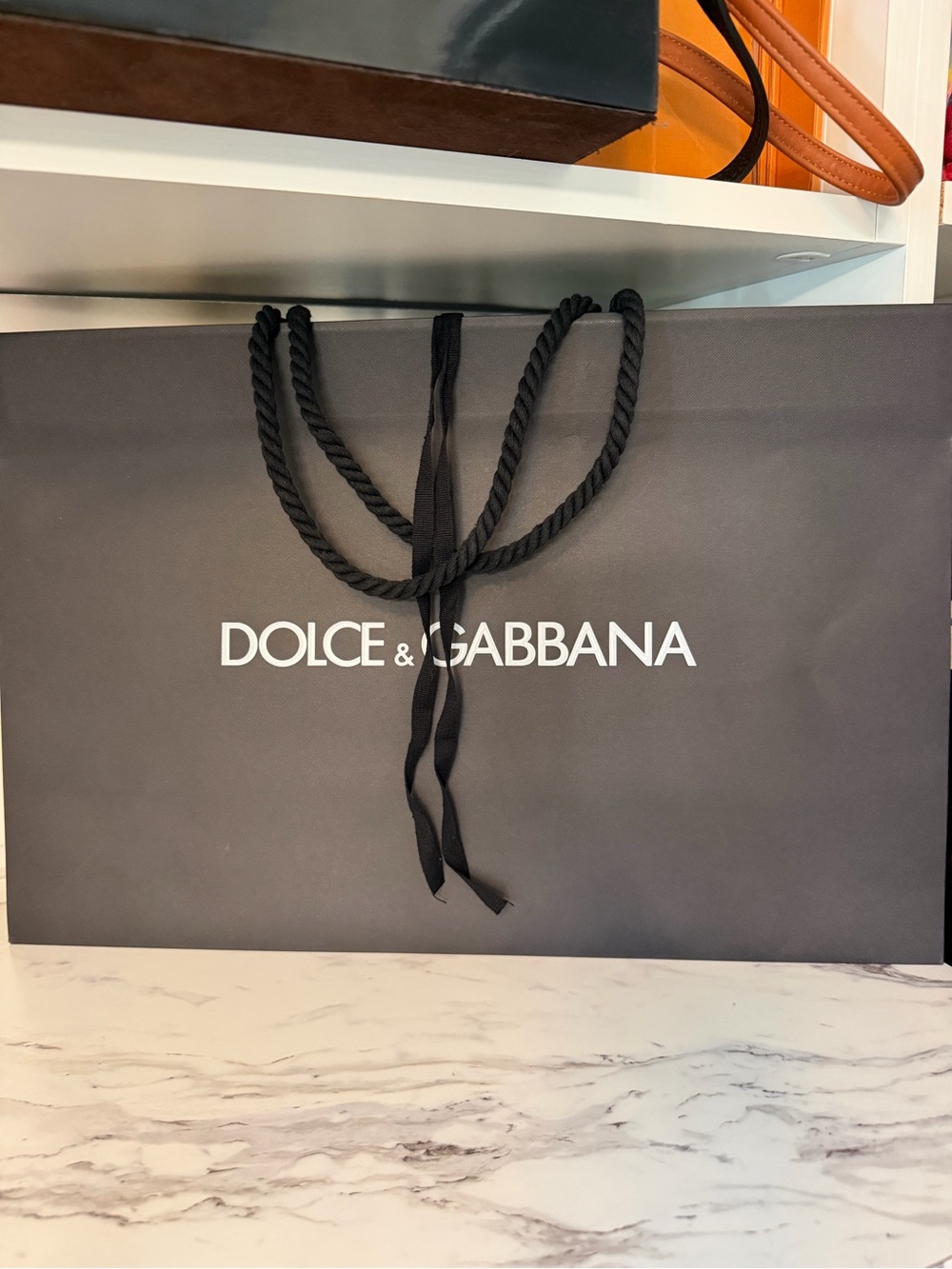 Dolce & Gabbana Large Luxury Shopping Gift Bag Black 19” x 12.5”